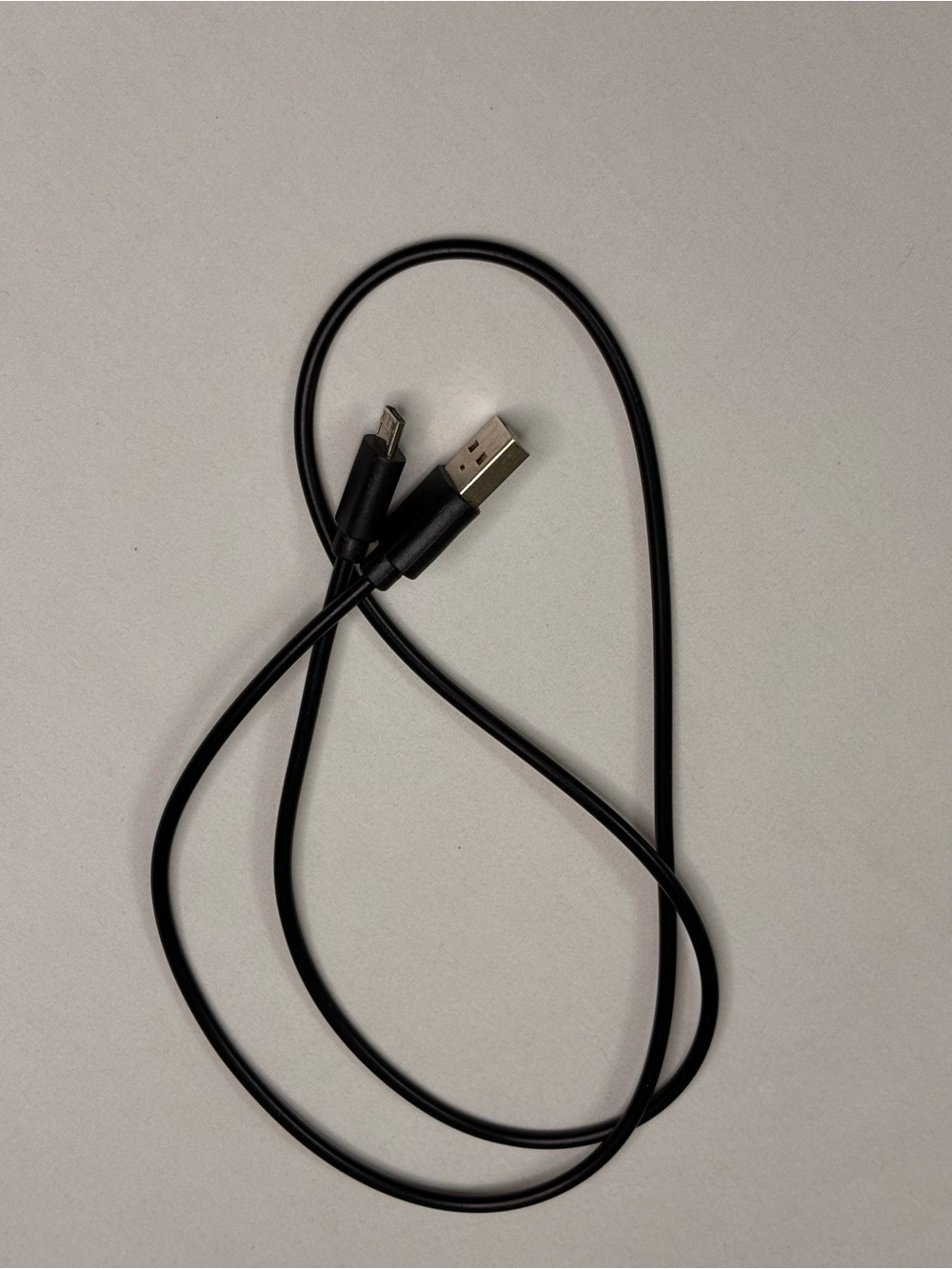 Black USB-A to Micro-USB Charging Cable